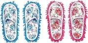 Gogogmee Cute Casual Slippers for Women Mop Socks Breathable Open Toe Floor Cleaning Shoes