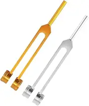 BIUDECO 2pcs Tuning Forks for Therapy Frequency Grade Ear Tools for Nerve Sensory Testing and Ear Cleaning