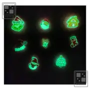 8 Pc Glow in Dark Christmas Crocs Charms for Croc Charm