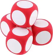 CIYODO 4Pcs Blank Dice DIY Erasable Game Props for Family Gatherings Tool Huge Dice for Educational Activities