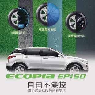 【BRIDGESTONE 普利司通】ECOPIA EP150 環保節能輪胎_四入組_215/55/17(車麗屋)