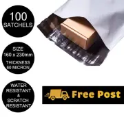 100 Poly Mailer 160x230mm Courier Bag Self Sealing Mailing Satchel PP500