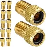 Toddmomy 12Pcs Brass to Bike Valve Adapter Kit Durable Pump Connector for Efficient Tire Inflation with Standard Pumps and Air Compressors