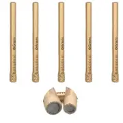 Dry Diamond Drill Bits Set 5 PCS 6MM (1/4") Small Diamond Hole Saw Kit for Gr...