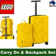 LEGO Signature Brick 2x3 Trolley Expandable Luggage Carry On & 1x2 Backpack Set