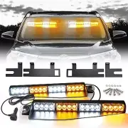 32 LED Emergency Strobe Lights Visor Safety Warning Hazard Dash Windshield Light