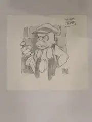 Original Sketch - Young Cerebus by Dave Sim and Gerhard