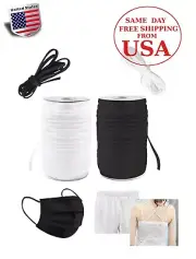 Soft and Smooth Flat Elastic Band 1/5" ( 5-mm ) Width DIY, 5 to 1,000 Yards