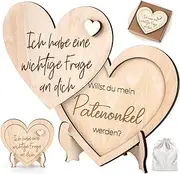 HOUISM Godfather Questions – Will You Be My Godfather? Godfather Questions Gifts for Godfather Personalised – Birth Godfather Pregnancy Announce