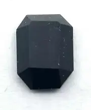 Antique Miniature Octagon Emerald Cut Onyx Faceted 7 mm x 5 mm Stone #J215