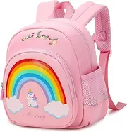 [MUSEVOS] Toddler Backpack, Neoprene Preschool Backpack for Kids Cartoon Baby Backpack with with Anti-lost Safety Leash