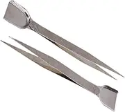 ARTIBETTER 2pcs Tweezers with Spatula Forceps Shovel Jewelry Tools Rhinestone Scoop Tool Scoop Tweezers Bead Tweezer Scoop Bead Scoop for Jewelry Making Rhinestone Scooper Tool Bead Scoops