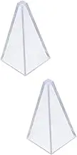 TEHAUX 2 Pcs Easy DIY Scented Candles Geometric Shape Plastic Mold for Aromatherapy