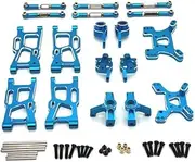 Metal Upgrade Kit for WLtoys 1/12 124008 124016-17-18-19 1/14 144001-02-10 Corolla RC Car Parts(Sky Blue)