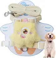 Jlobnyiun Dog Backpack Harness - Dog Harness with Backpack, Pull Rope for Dog Harness | Dog Vest Harness with Plush Dog Backpack