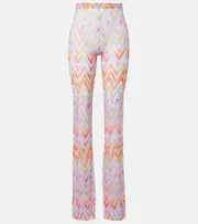 [Missoni] Missoni Zigzag printed tulle straight pants AU 16 multicoloured