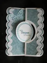 Handmade Sympathy Card With Deepest Sympathy Circle Flip It Thoughts & Prayers