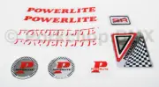 1978-83 Powerlite old school BMX bicycle decal SET - RED SHADOW FRAME / RED