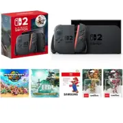Nintendo Switch 2 Game Console 2025 Mario Kart World + Legend of Zelda Bundle!