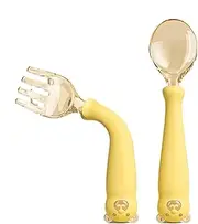 Zibeem Toddler Feeding Training Spoon | Kid Cutlery Set | Portable Toddler Feeding Training Utensils for Kids Children Friends