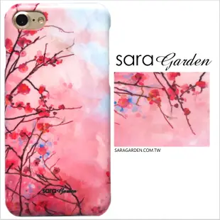 【Sara Garden】客製化 手機殼 蘋果 iphone5 iphone5s iphoneSE i5 i5s 漸層櫻花 手工 保護殼 硬殼