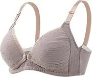 [Generic] Comfy Maternity Bra Women's Front Buckle Postpartum Breastfeeding No Steel Ring Single Handed Breastfeeding Underwear Multi Color Bra Maximum Support Sports Bras for Women