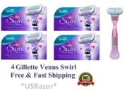 4 Gillette Venus Swirl Blades Cartridges Refill Fit Embrace Olay Embrace Razor