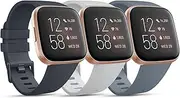[AK] Pack 3 Straps Compatible with Fitbit Versa 2 Staps/Fitbit Versa Lite Strap/Fitbit Versa Strap for Women Men, Silicone Sport Classic Replacement Compatible with Fitbit Versa 2