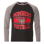 Essendon Bombers Official AFL Long Sleeved Team Colours Logo Youth T-Shirt Sz 6