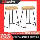 bar stool vintage brown black solid wood industrial 45x40x62 cm 7837