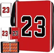 Basketball Card Binder, 900 Pockets Chicago Basketball Card Holder for 2024 Trading Cards with 50 Removable Sleeves, 9 Pocket Zipper 3 Ring Folder Album Book Collection Organizer Storage Protectors