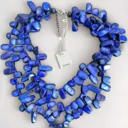 New Blue lapis lazuli stone necklace sterling silver Necklace by Sprig
