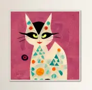 Cutie Cat by Neko-Suki Giclee Print on Canvas Framed Modern Art
