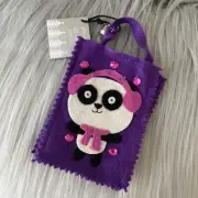 Paperchase Panda Bear Felt Gift Card Bag Holder - New, Kawaii, Kitsch!