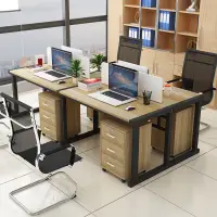 在飛比找蝦皮商城精選優惠-現貨實惠職員辦公桌雙人職員辦公電腦桌四人位屏風隔斷電腦桌現代