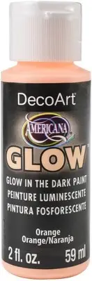 6 Pack Americana Glow In The Dark Paint 2oz-Orange DAGC2OZ-379