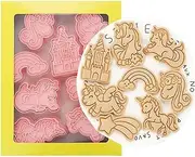 8pcs 3D Easter Cookie Cutter Set, Cookie Mold,Cute Cartoon Shapes Cookie Cutter (Unicorn)