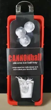 HIC Cannonball Silicone Ice Ball Tray 2 pack