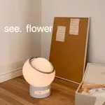 【SEE✿ FLOWER】 蛋白包豪斯檯燈臥室床頭中古氛圍燈 小檯燈臥室床頭包豪斯奶光玻璃球小紅書客廳書房裝飾氛圍小夜燈