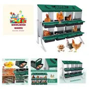Nesting Boxes 8-Holes Nesting Boxes for Chickens Height-Adjustable with Chick...