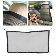 Dog Car Net Barrier Metal Hooks & Stretchable Mesh Obstacle, Back Seat