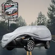 Outback GT Silver Shield Outdoor Car Cover for Lexus RZ 2023 - Current (EB10) LC - Zipper Door & Elastic Hem - UV Protection - Universal Fit - Water, Dust & Scratch Proof - Grey