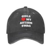 Girls Heart My Autism Swag Baseball Caps Caps Washed hat Casual cap Truck cap