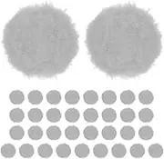 uxcell 35-Pack Faux Fur Pom Poms, 1.2 Inch/ 1.2 cm Soft Fluffy Pompoms Balls Faux Rabbit Fur with Elastic Loop for Hats/Bags/Keychains/Knitting Accessories/DIY Crafts [Light Grey]