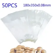 Temperature Resistant 50 PCS Mushroom Spawn Grow Bags for Multiple Uses