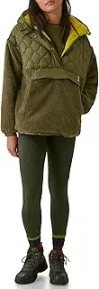 BASS Outdoor Women's Contrast Hood Sherpa Soft Pullover
