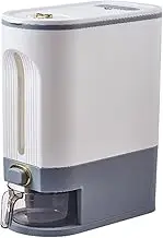 Rice Container - Dampproof Cereal Rice Food Storage Containers, Rice Storage Bin, Cereal Dispenser Kitchen Storage Organiser, Rice Dispenser with Time Pointer Measuring Cup for Dry Food Flour