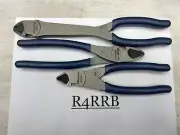 Snap-on Tools USA NEW 3 Piece POWER BLUE VectorEdge Diagonal Cutters Lot Set