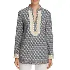 Tory Burch Women's Blouse Size 4 Ellise Paisley Embellished Tory Tunic Top $298