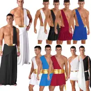 Men's Ancient Greek Costume Roman Toga Costume Halloween Cosplay Fancy Dresses